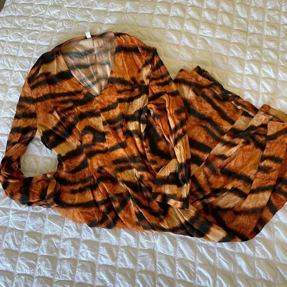 Mango tiger print midi dress - Picture 5 of 12